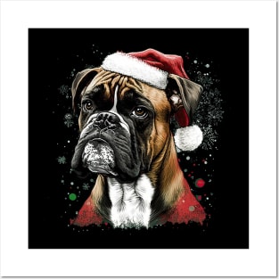 Boxer christmas Posters and Art